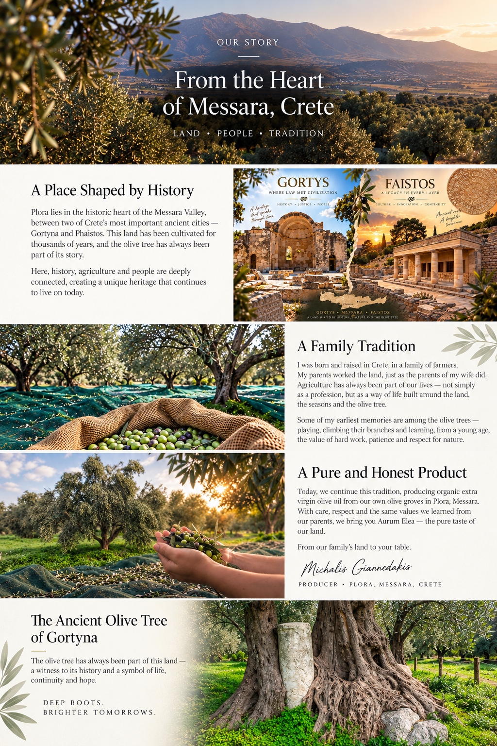 OUR STORY — From the Heart of Messara, Crete
